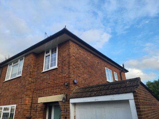 Black Fascia, White Soffit and Black Floplast Deepflow Gutter